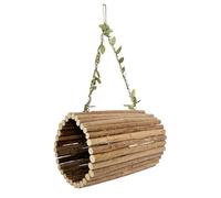 Pour Cacatoès - 10,24 Pouces Jouet Suspendu | Bois Naturel Hamac - Jouet Avec Grotte Douillette et Hamac Confortable Pour Se Reposer Mâcher et Dormir Favorisant Activité Mentale & Physique
