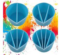 Pour Cup - Cazas Divididas De Silicona | Tazas De Mezcla De Resina | Viernes Los Divisores De Canales | Pintura Suministra Herramientas Para Moldes Medidos Líquidos De Pintura Acrílica Crafts L