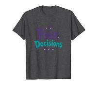 Pour Decisions Bartenders para Mujeres Cóctel Humor Camiseta, Hombre, Jaspeado Oscuro, 6XL