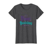 Pour Decisions Bartenders para Mujeres Cóctel Humor Camiseta, Mujer, Jaspeado Oscuro, 3XL