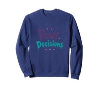 Pour Decisions Bartenders para Mujeres Cóctel Humor Sudadera, Unisex para Adultos, Azul Marino, M