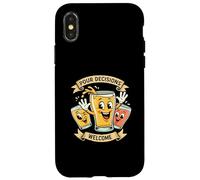 Pour Decisions Welcome Funny Beer Drinking Pun Carcasa para iPhone X/XS