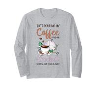 Pour Me Coffee Hand Me My Crochet Divertido Crochet Manga Larga