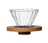 Pour Over Coffee Dripper, Glass Coffee Cone, Single Cup Coffee Dripper, Hand-brewed Coffee Filter, Coffee Dripper With Stand, Clear Glass Coffee Dripper, Pour Over Coffee Funnel, Coffee Filter Cup, Ma