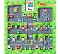 Pourbibi Jouet Montessori Enfant 3 4 5 Ans, Jouet Labyrinthe de Lettres Magnétiques en Bois pour Fille et Garçon, Jeux Éducatifs pour Cadeau Anniversaire Enfants Invites