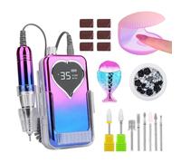 Pourcare - Taladro Eléctrico Profesional para Uñas Acrílicas, Kit de Herramientas para Limar Uñas Eléctrico de 35000 RPM, HS-BW1
