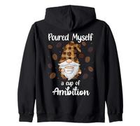 Poured Myself a Cup of Ambition Mug GNOME Drinking Coffee Sudadera con Capucha