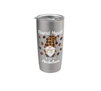 Poured Myself a Cup of Ambition Mug Gnome Drinking Coffee Vaso térmico de acero inoxidable de doble pared