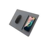 POUT H3 Pro - Alfombrilla de Mouse de Carga inalámbrica, Cargador rápido habilitado para Qi con Base Antideslizante y Superficie Lisa para teléfonos y Auriculares, Elegante Accesorio de Escritorio