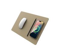 POUT HANDS3 Pro - Mouse Pad with High-Speed Wireless Charging Latte Cream