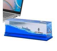 Povanjer Botella de Deriva líquida para cruceros | Liquid Wave, pisapapeles, Barco Sumergible en Caja como Accesorio de Mesa, Crucero Artesanal Que ya no se Hunde