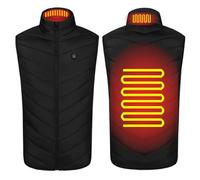 Povanjer Chaqueta térmica, chaleco calefactado inteligente para hombre con 3 niveles de calefacción, chaleco eléctrico ajustable, chaleco de calentamiento rápido para mujer, hombre, invierno