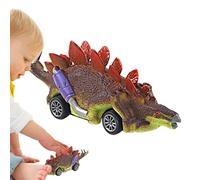 Povanjer Coche de dinosaurio para niños, Coches de dinosaurios para niños,Coche de tirar hacia atrás para animales - Juguetes de dinosaurios realistas Tirar de los vehículos Juguetes para niños de 3 a