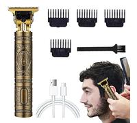 Povanjer Cortacésped inalámbrico para hombres - Cortadora de pelo profesional, herramienta de aseo para hombres para barba, cara, nariz y orejas, cortapelos y cortapelos