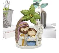 Povanjer Estatua de la Sagrada Familia, Belén de la Sagrada Familia - Belén en Miniatura para el Nacimiento de Jesús, Belén | Juego de Figuras de Belén de Navidad de Dibujos Animados, Juego de