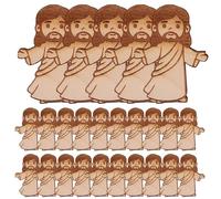 Povanjer Figura del Niño Jesús, Fichas de Bolsillo de Madera del Pequeño Jesús | 25 Piezas Figuras de Personajes Pequeños Decoraciones de Pascua - Miniatura portátil de la muñeca de la Estatua de