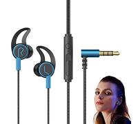 Povanjer juego con micrófono | Auriculares in-ear con cable | Circuito cancelación ruido 3,5 mm para dispositivos juego