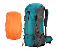 Povanjer Mochila para acampar, senderismo - Mochila plegable de 70 L para acampada | Mochila al aire libre con tirantes ajustables, mochila ergonómica y transpirable para el, verde, Se référer au