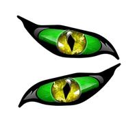 Povanjer Pegatinas de Pareja de Ojos, Pegatinas de Ojos malvados con Iris de Vinilo Drone Motocicleta Casco Pegatinas Reflectantes Cubierta de Espejo con Ojos espeluznantes