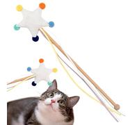 Povanjer Teaser para gatos, Caña de pescar para gatos - Teasing Stick Chaton Teaser - Juguetes para gatitos Star Moon Cloud, Suministros para mascotas, juguete para gatos de interior