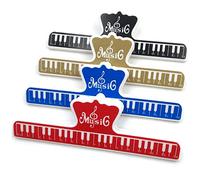 Povhhee 4 soportes para de música, notas, papel, regla, clip de resorte, para piano, guitarra, violín, violonchelo