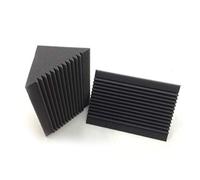 Povhhee 6 piezas de espuma acústica carbón vegetal/trampa de bajo negro absorción acústica estudio aislamiento acústico esquina pared 12 x 12 x 24 cm
