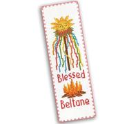 Povitrulya Kit de punto de cruz con rueda del año: Beltane, juego de bordado para marcapáginas