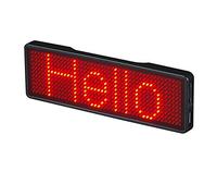 PovKeever Etiqueta de nombre programable LED para desplazamiento, placa de exhibición digital, señal móvil USB, etiqueta de identificación recargable para restaurante, exposición, discoteca, hotel
