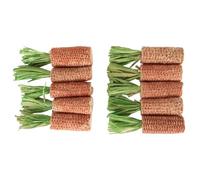 Povkufii 10pcs hámster maíz mazorca de mazorca de Zanahoria en Forma de Zanahoria molienda de mazorca de maíz de maíz de Conejo para hámster Conejillo (Tamaño Verde L)