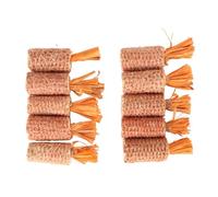 Povkufii 10pcs hámster maíz mazorca de mazorca de Zanahoria en Forma de Zanahoria molienda de mazorca de maíz de maíz de Conejo para hámster Conejillo (Tamaño de Naranja)