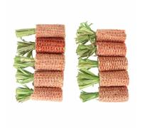 Povkufii 10pcs hámster maíz mazorca de mazorca de Zanahoria en Forma de Zanahoria molienda de mazorca de maíz de maíz de Conejo para hámster Conejillo (Tamaño pequeño Verde)