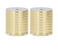 Povkufii 2Pcs Table Leg Risers Sofa Chair Furniture Feet Support 43-75mm for Couch/Bed/Desk/Sofa/Table/Chair/Dresser, Adjustable Height (Bright Gold)