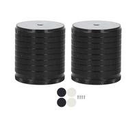 Povkufii 2Pcs Table Leg Risers Sofa Chair Furniture Feet Support 43-75mm for Couch/Bed/Desk/Sofa/Table/Chair/Dresser, Adjustable Height (Glossy Black)