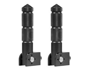 povtii 2 piquetas plegables para motocicleta, reposapiés de pasajero de motocicleta eléctrica de 90 grados, soportes universales plegables para estriberas de pasajeros de 8 mm (negro)