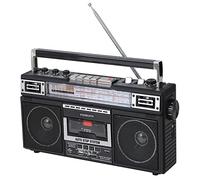 POVWUATH Reproductor de Casete portátil Boombox AM/FM/SW1/SW2 Grabadora de Radio con micrófono Bluetooth