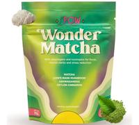 Pow Wonder Matcha | Polvo Matcha orgánico de grado ceremonial japonés con adaptógenos, champiñones, hongos melena de león y ashwagandha (25 porciones)