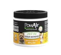 PowAir Gel destructor de olores para mascotas, neutralizador de olores natural para perros y gatos, seguro para mascotas y de larga duración, elimina los olores de mascotas hasta 60 días (400 g)