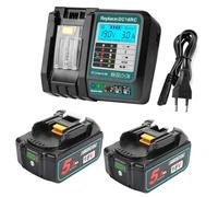 Powarobor 2X 18V 5.5Ah Batería y Cargador Compatible con Makita LXT