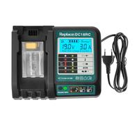 Powarobor DC18RC Cargador para Makita 14.4V-18V Baterías BL1830 BL1850 | Integrierter Kühlventilator, LCD-Display. Kompatibel mit Makita 18V LXT BL1830, BL1830B und der gesamten LXT-Serie (außer G-S