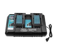 Powayup DC18RD para Maki-ta Cargador 18V Doble Puerto 7A Rápido Repuesto DC18RC Compatible para Maki-ta Batería 18V con 14,4V-18V Baterías BL1845 BL1840 BL1835 BL1830 BL1830B BL1840B BL1845B