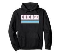 Powder Blue Chicago Baby Blue/Red Simple Basic Cool Chicago Sudadera con Capucha