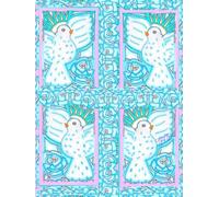 Powder Blue Doves And Glass Roses, 200 Unlined, Floral Detailed Page, 8x11, Hardcover Journal, Art Pad, Sketchbook, Drawing Book: Created With ... By: Artist Mary Elisabeth Linder @ MaryEMade