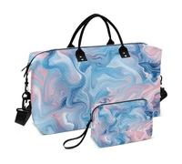 Powder Blue Dreams - Bolsa de viaje para la noche con correa ajustable para viajes en avión, gran capacidad, color azul polvo, talla única, Sueños azul polvoriento, Talla única