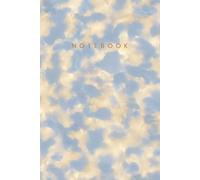 Powder Blue Tortoise Shell Lined Notebook: Baby Blue & Ivory, College Ruled Paperback