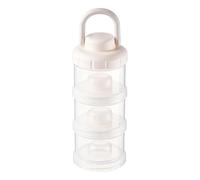 Powder Milk Container - Stackable Leak Proof Portable Formula Storage Bottle | 3 Section Milk Powder Dispenser | Convenient Travel Feeding Container For House Kitchen Bedroom Travel Mother Family