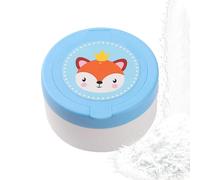 Powder Puff And Container For Kids - PP Cotton 10x10x7cm | Soft Puff Child Powder Container | Portable Travel Talc Dispenser Case For Mothers Babysitters Home Apartment Hotel Daycare Hospital