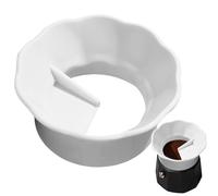 Powder Receiving Ring Coffee Dispenser, Espresso Coffee Pot Accessory, Quick Accurate Tool, Long Lasting Wear Resistant Design Compact 9x4cm for Home Cafe Bar Brewing Preparation