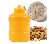 Powder Travel Container - Carabiner Powder Case Powderr Travel Container, Insulated Leak-Proof | Canister Storage Bottle Portable Bin For Bodybuilding Kitchen Supplements Protein Gym Fitness Workout