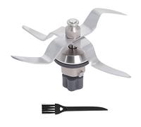 Poweka Cuchilla de Repuesto Compatible con Silvercrest Monsieur Cuisine Connect y Monsieur Cuisine Smart Robot de Cocina en Acero Inoxidable con Junta y Cepillo de Limpieza