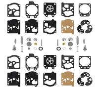 Poweka Kit de Reparación de Carburadores para Motosierra Desbrozadora Compatible con la Serie K10-WAT WA/WT de Walbro STIHL Husqvarna Poulan McCulloch y Echo, 2 Juegos de Juntas y Membranas